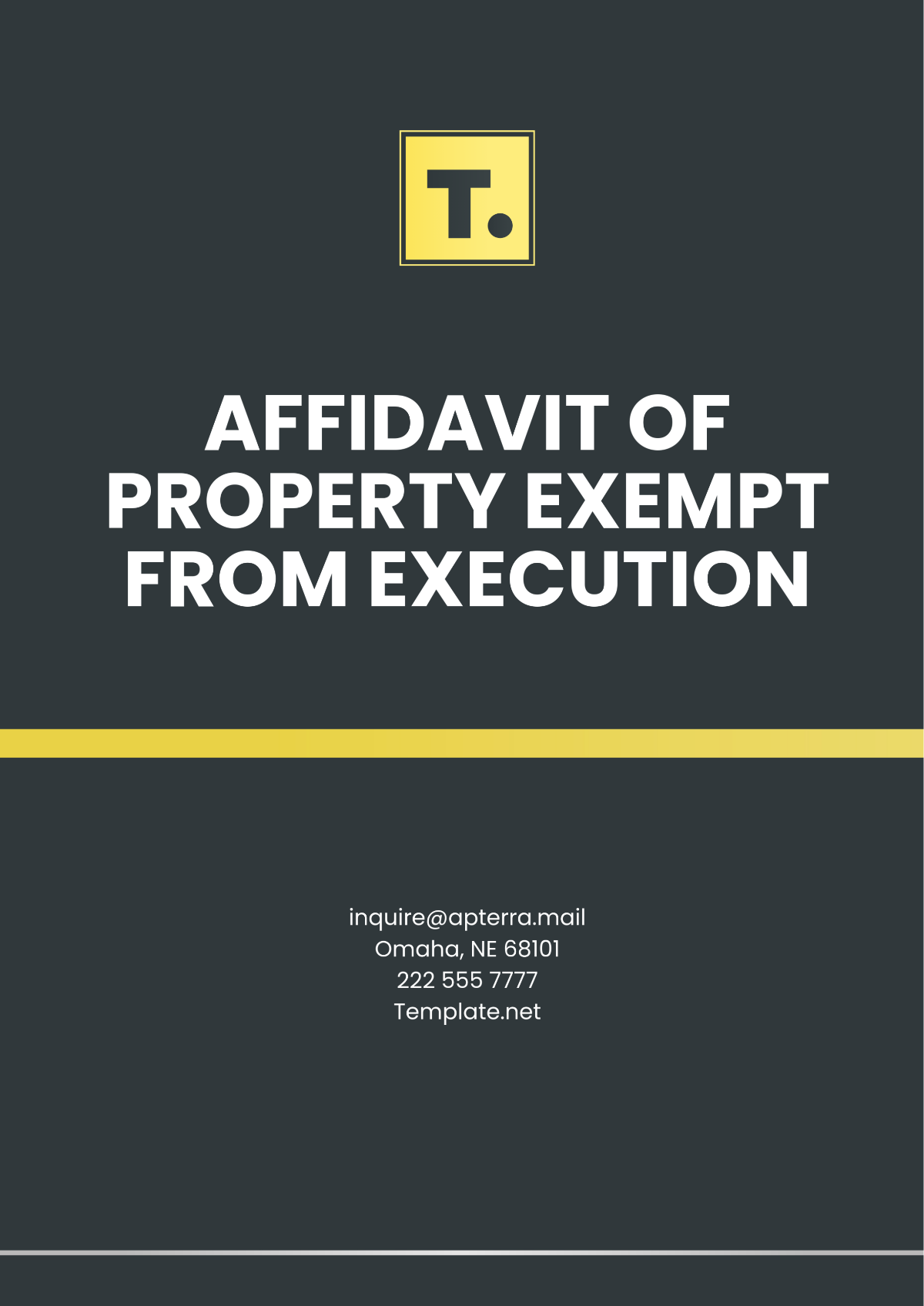 Affidavit of Property Exempt from Execution Template - Edit Online & Download