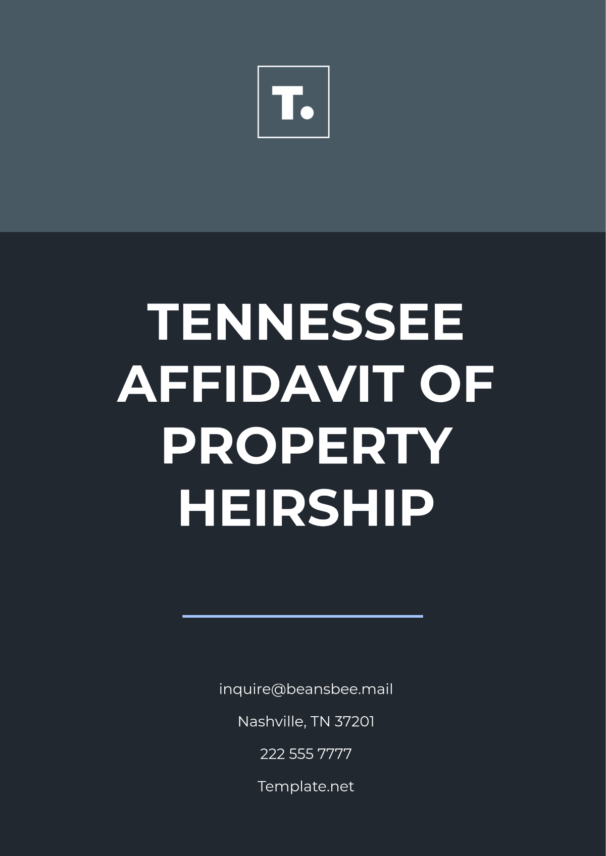 Tennessee Affidavit of Property Heirship Template - Edit Online & Download