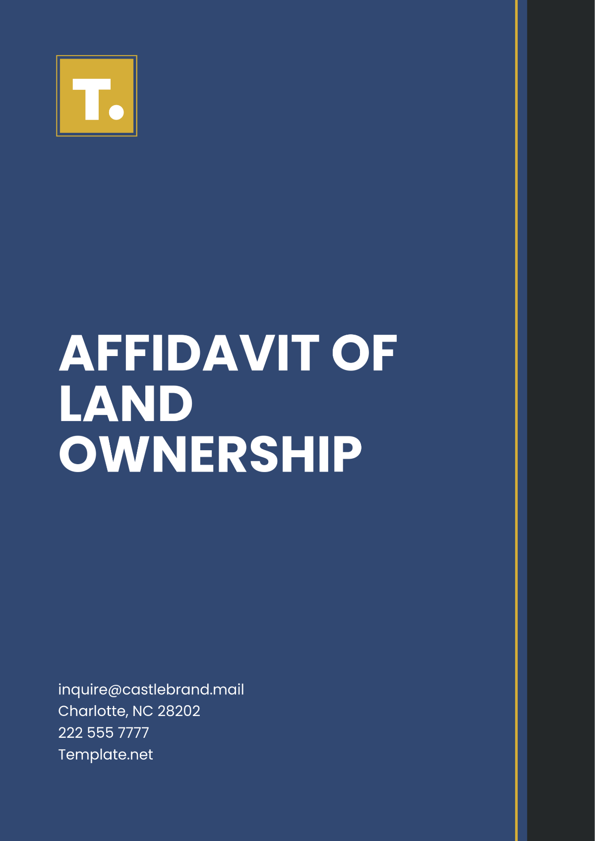 Affidavit of Land Ownership Template - Edit Online & Download