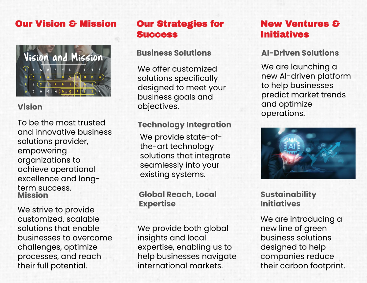 Free CEO Brochure Template to Edit Online