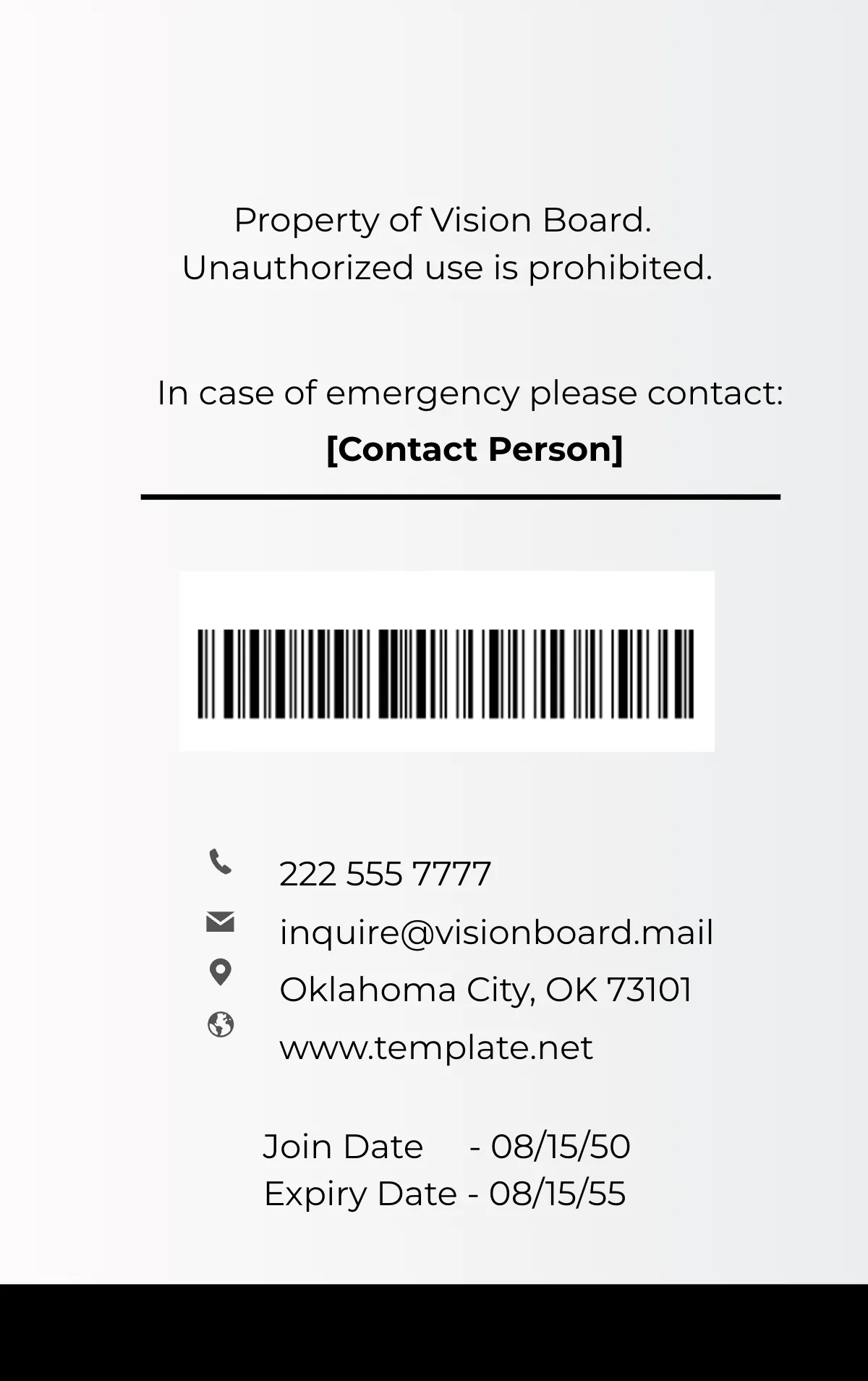 Free Director ID Card Template to Edit Online