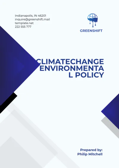 Free Climate Change Environmental Policy Template to Edit Online
