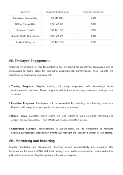 Free Climate Change Environmental Policy Template to Edit Online
