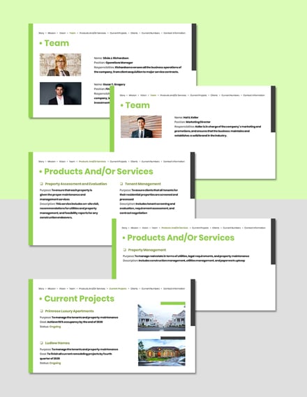 Real Estate Services Profile Template download