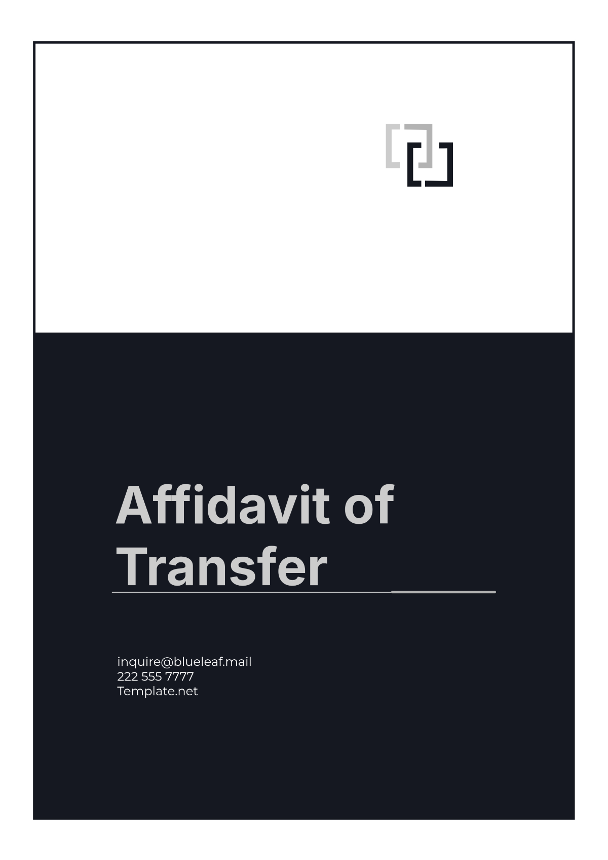 Free Affidavit of Transfer Template