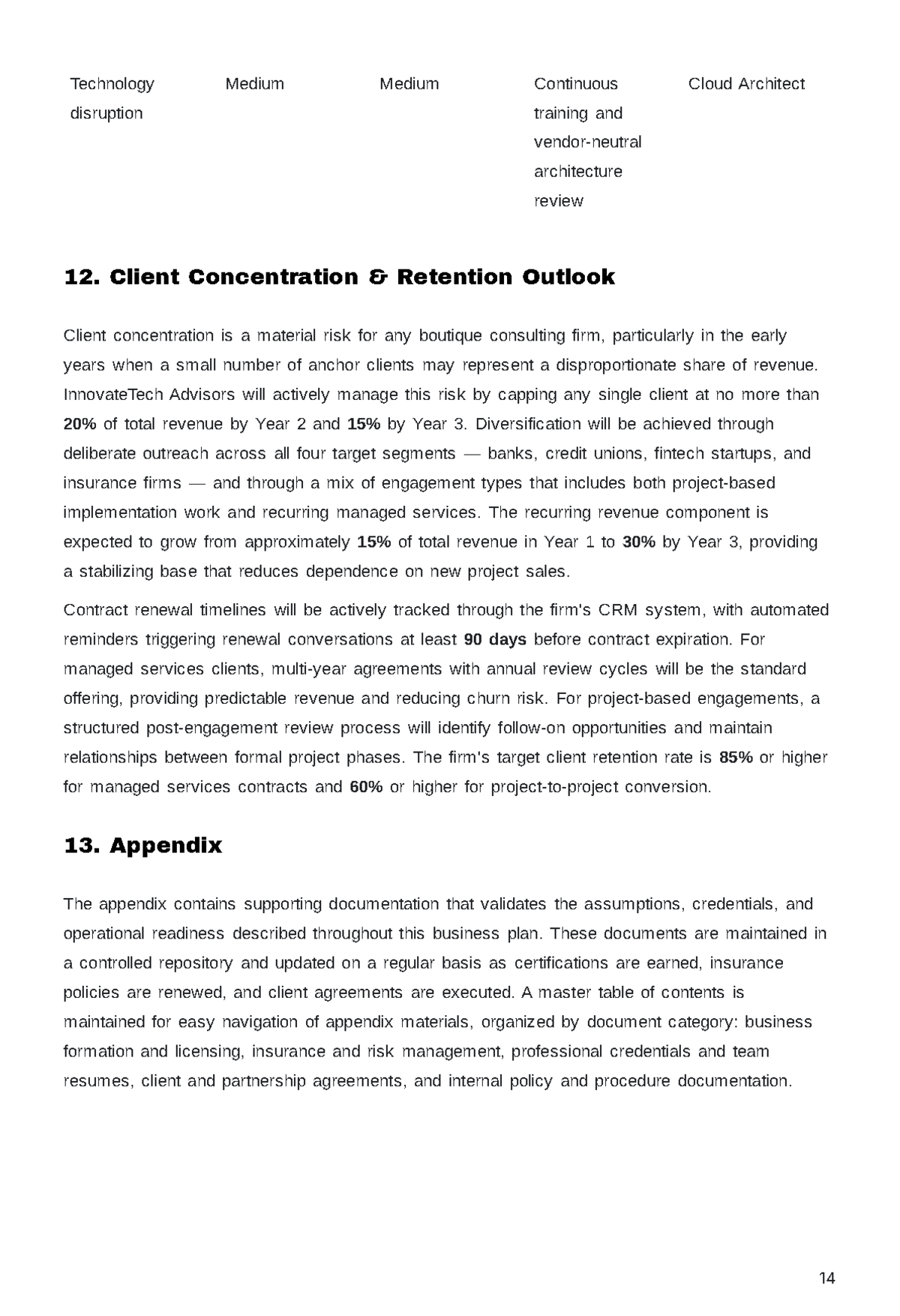 Free IT Consulting Service Business Plan Template to Edit Online
