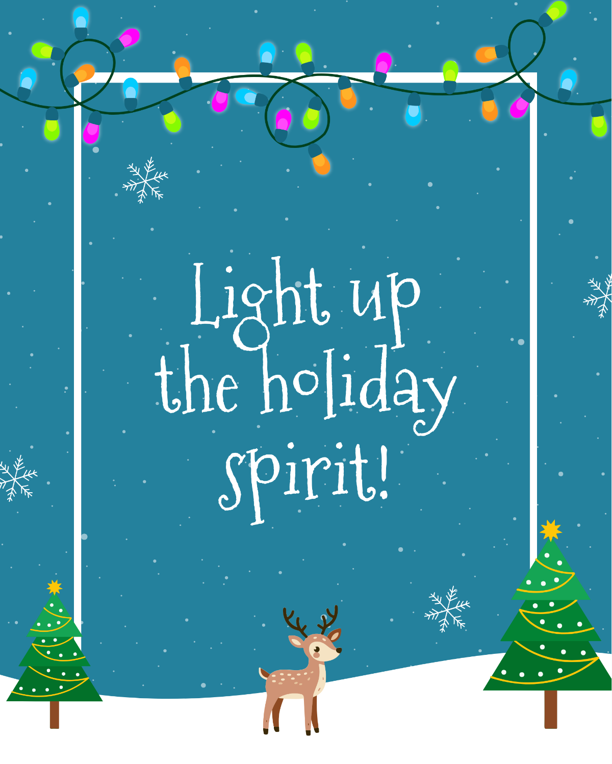 Free Christmas Light Template - Edit Online & Download