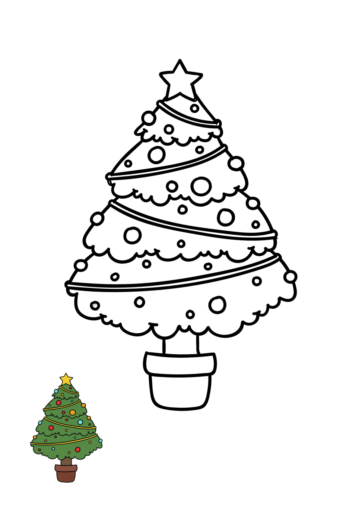 Free Xmas Coloring Page Template - Edit Online & Download