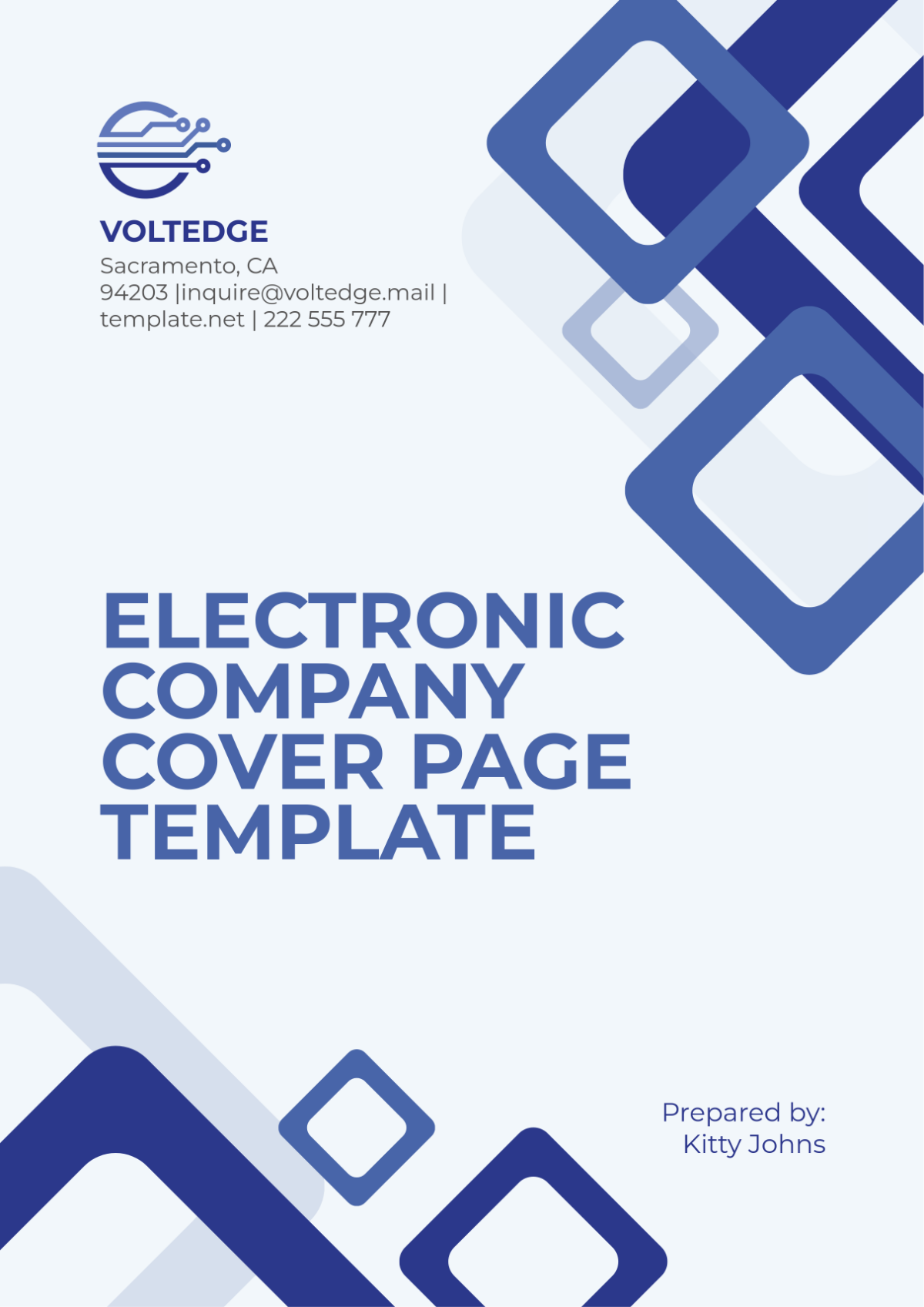 Electronic Company Cover Page Template - Edit Online & Download