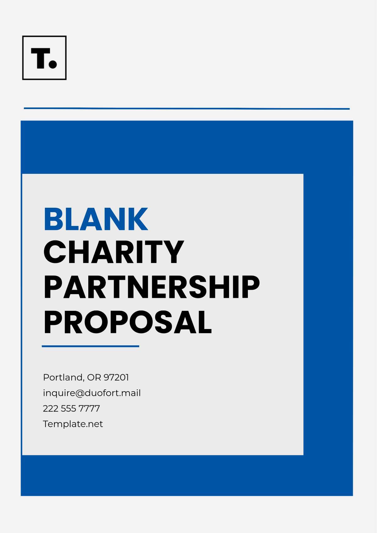 Blank Charity Partnership Proposal Template - Edit Online & Download