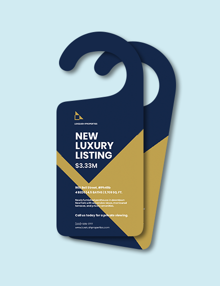 Luxury Real Estate Door Hanger Format