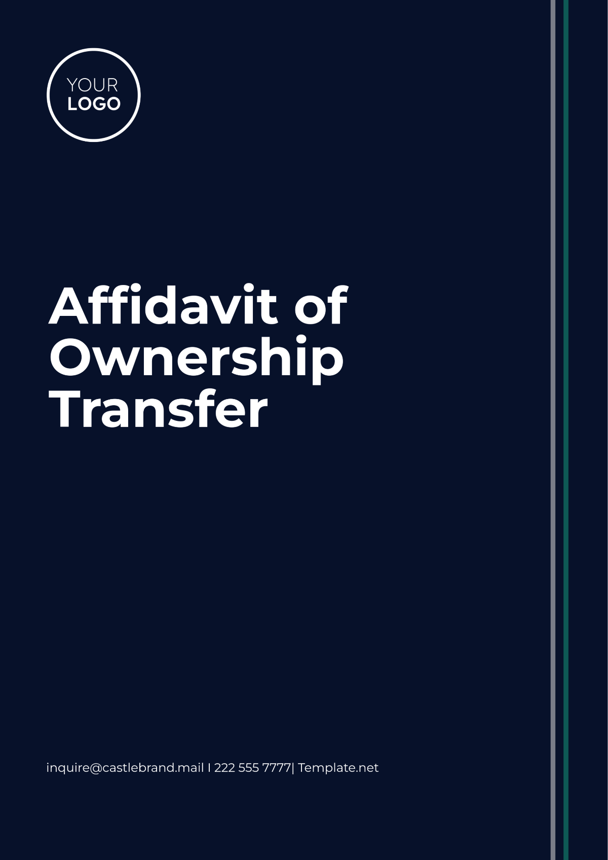 Free Affidavit of Ownership Transfer Template