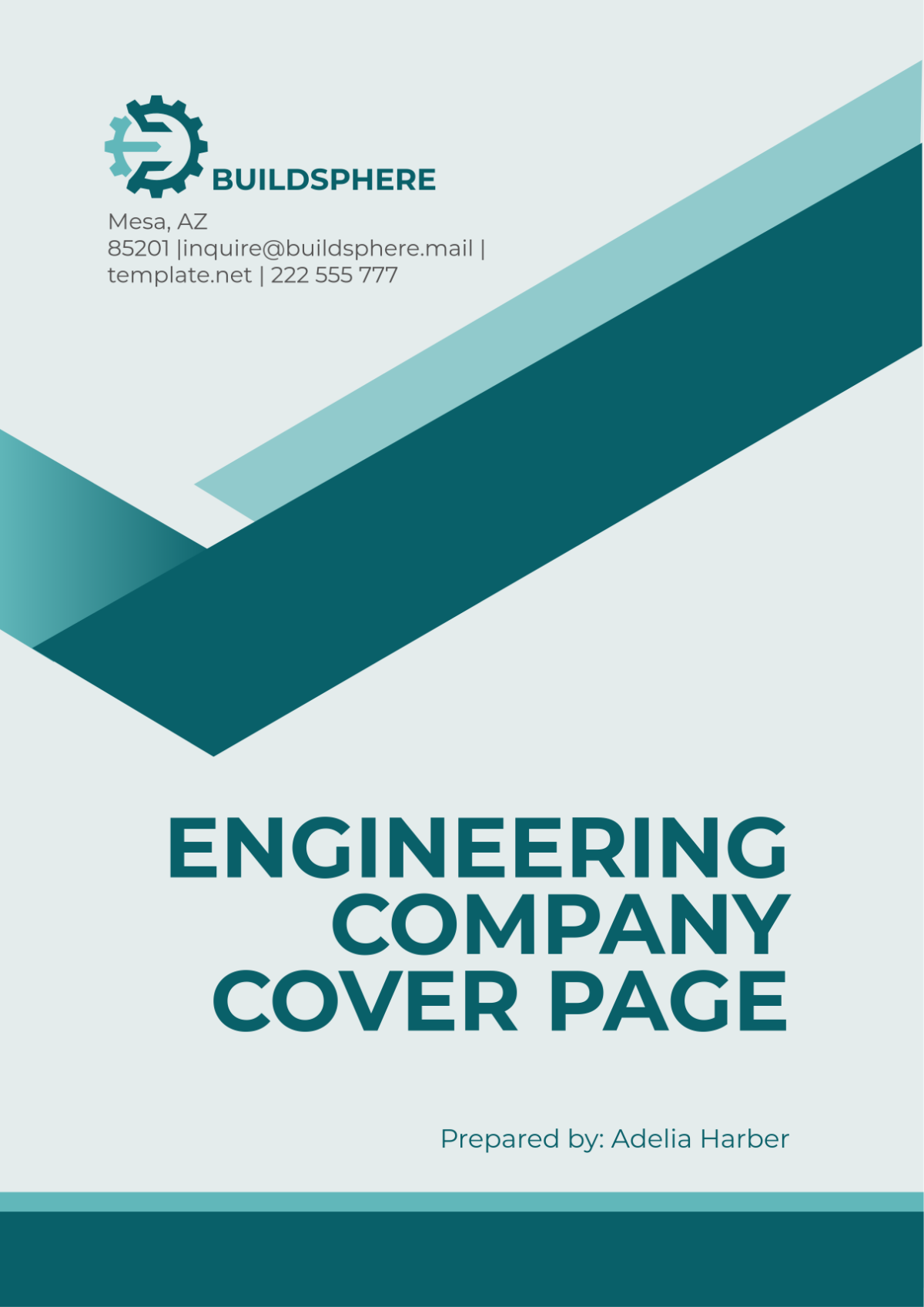 Engineering Company Cover Page Template - Edit Online & Download