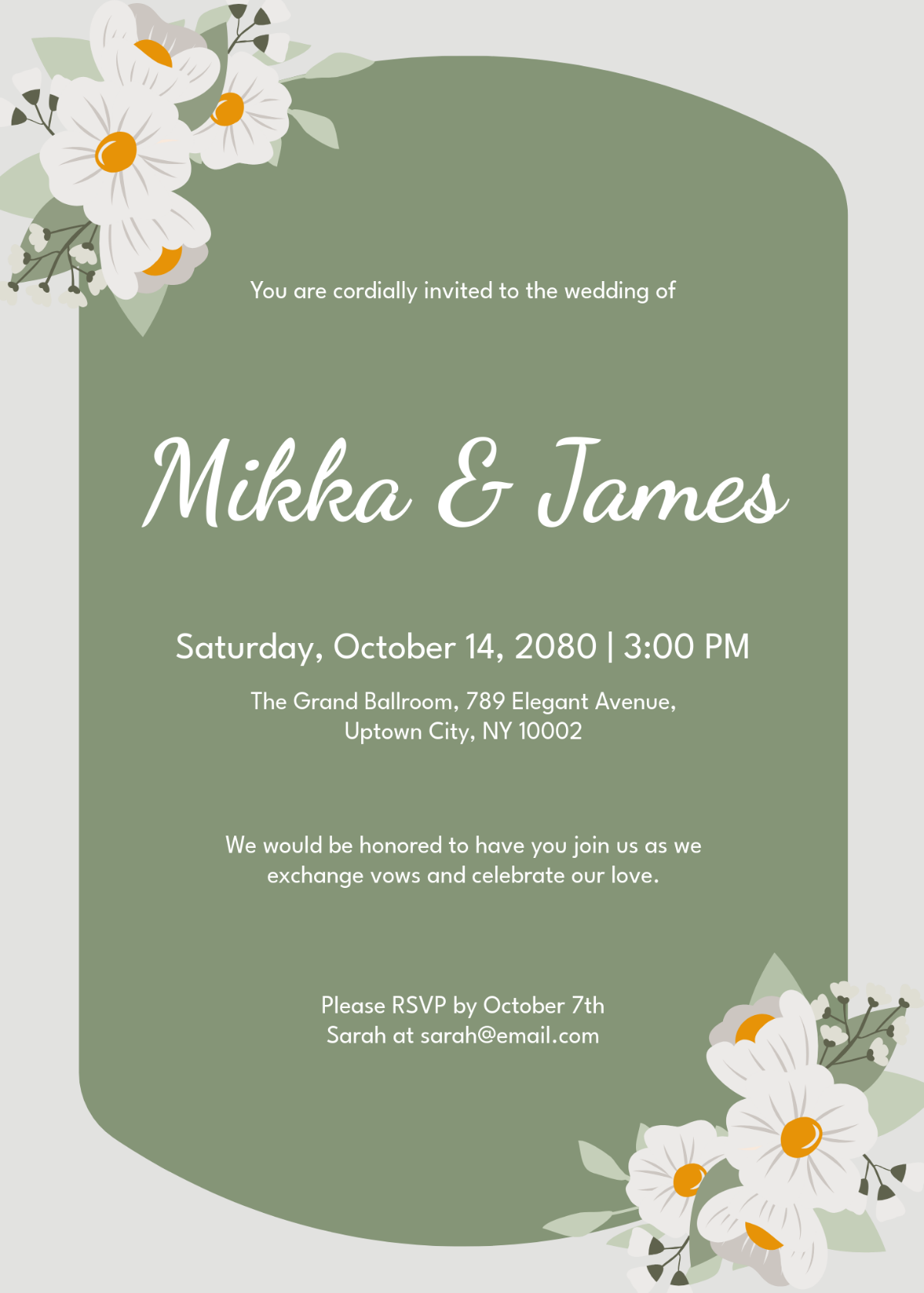 Free Professional Wedding Invitation with Picture Template - Edit Online & Download