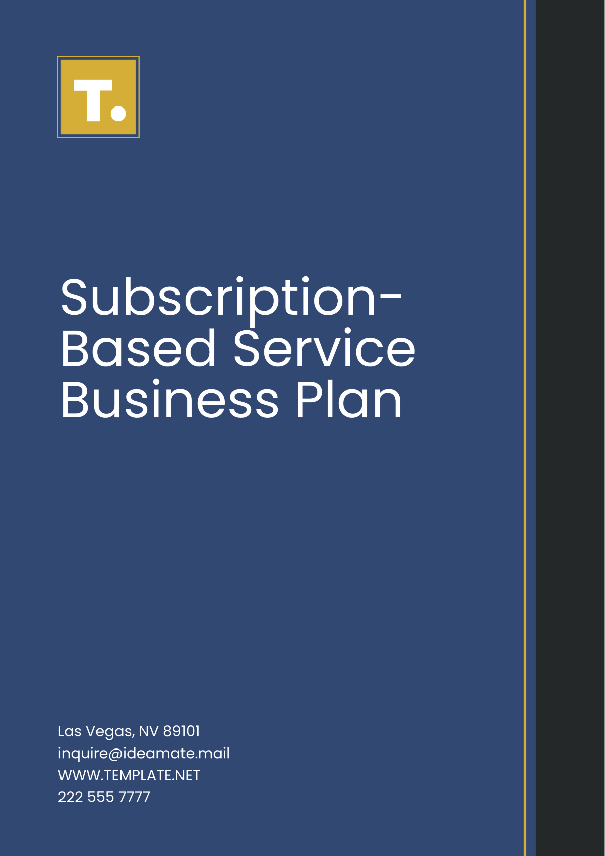 Subscription-Based Service Business Plan Template - Edit Online & Download