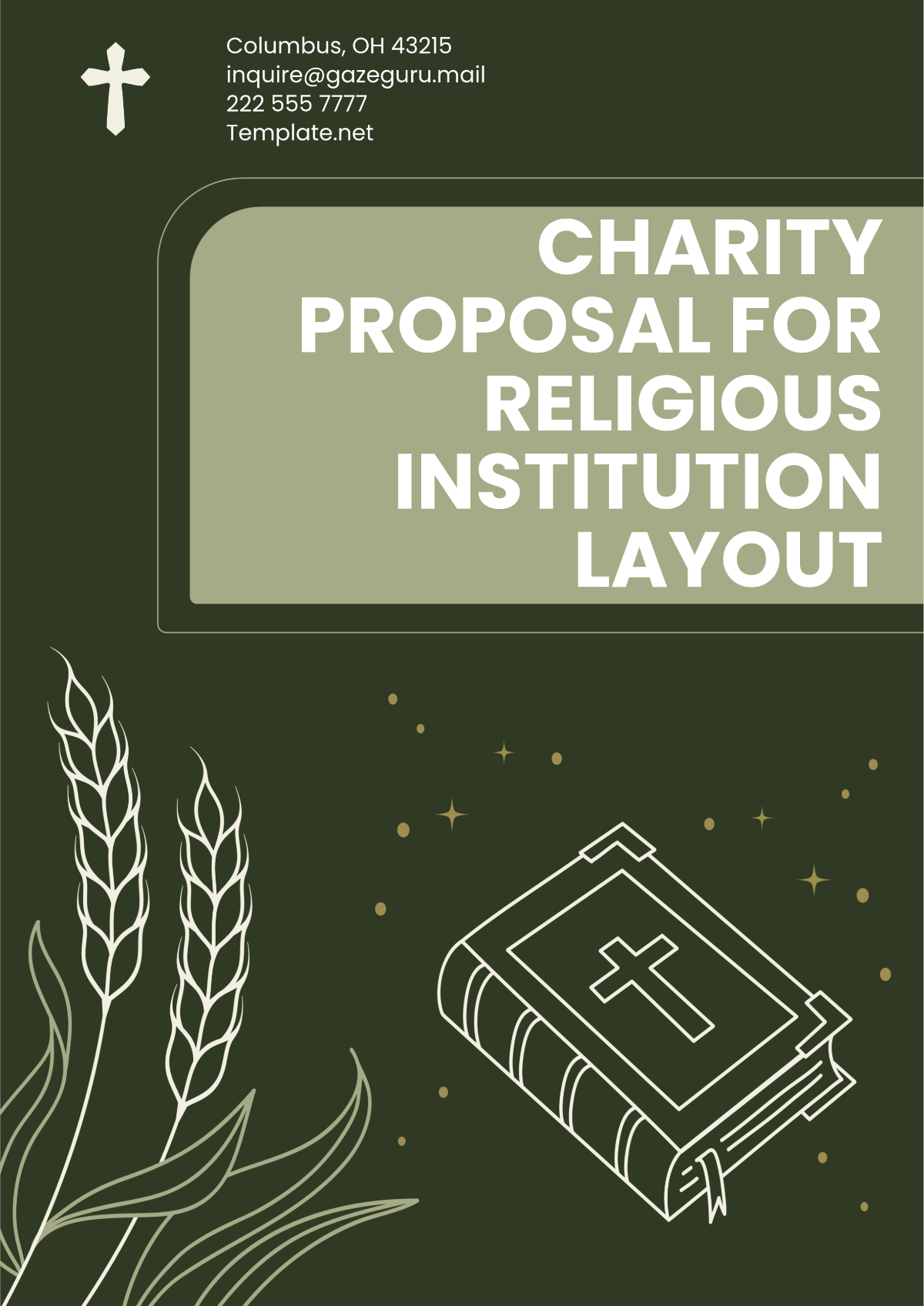 Religious Institution Charity Proposal Layout Template - Edit Online & Download