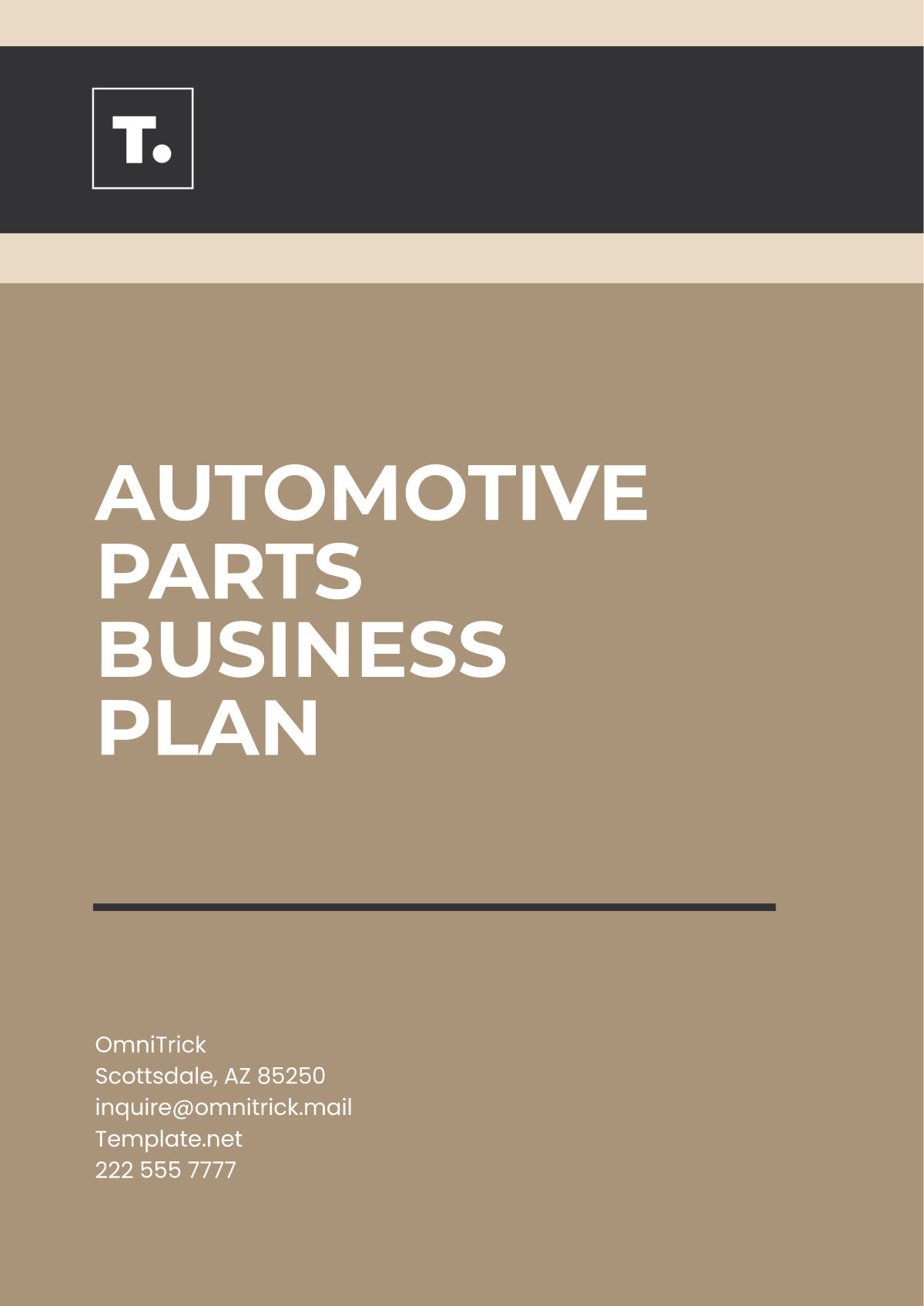 Automotive Parts Business Plan Template - Edit Online & Download