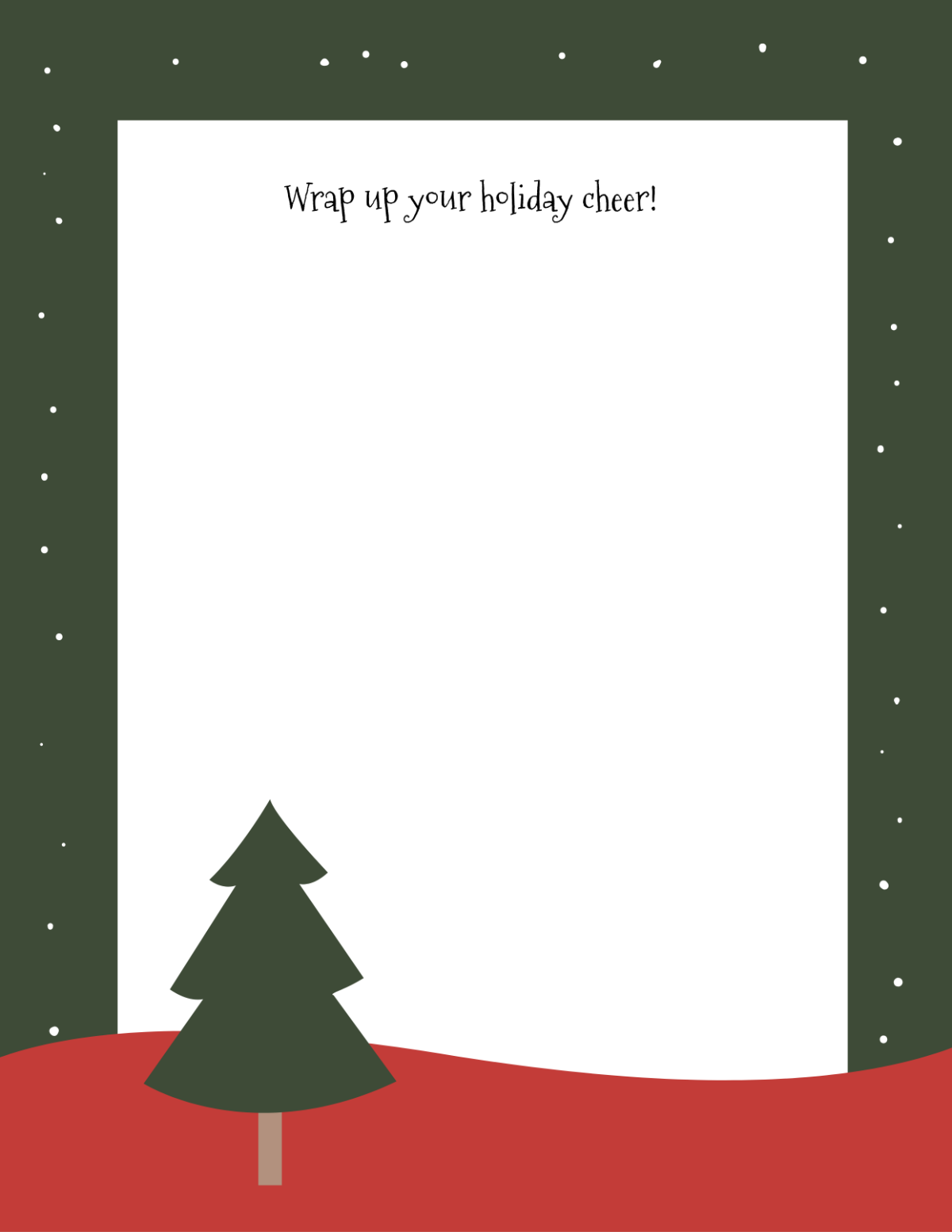 Free Christmas Paper Template - Edit Online & Download