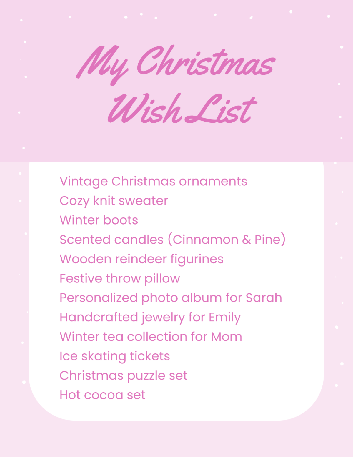 Free Aesthetic Christmas List Template - Edit Online & Download