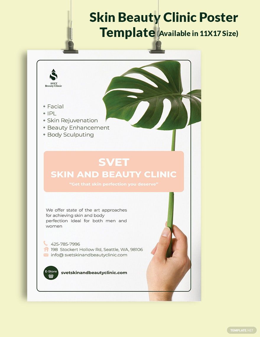 Skin Beauty Clinic Poster Template