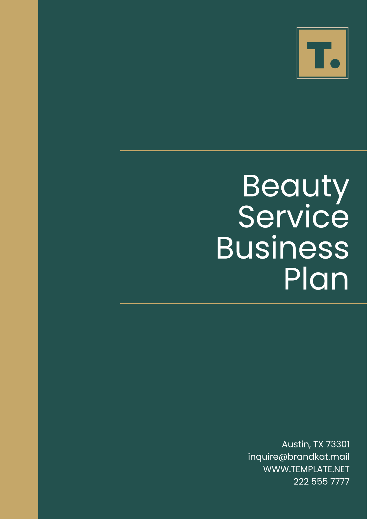 Beauty Service Business Plan Template - Edit Online & Download