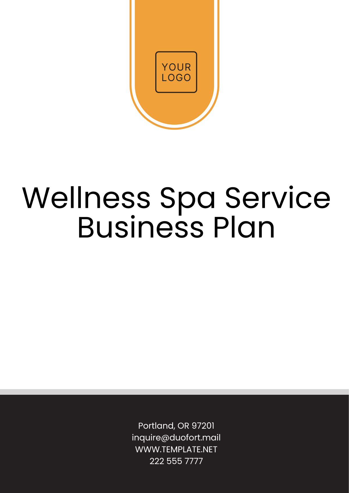 Wellness Spa Service Business Plan Template - Edit Online & Download