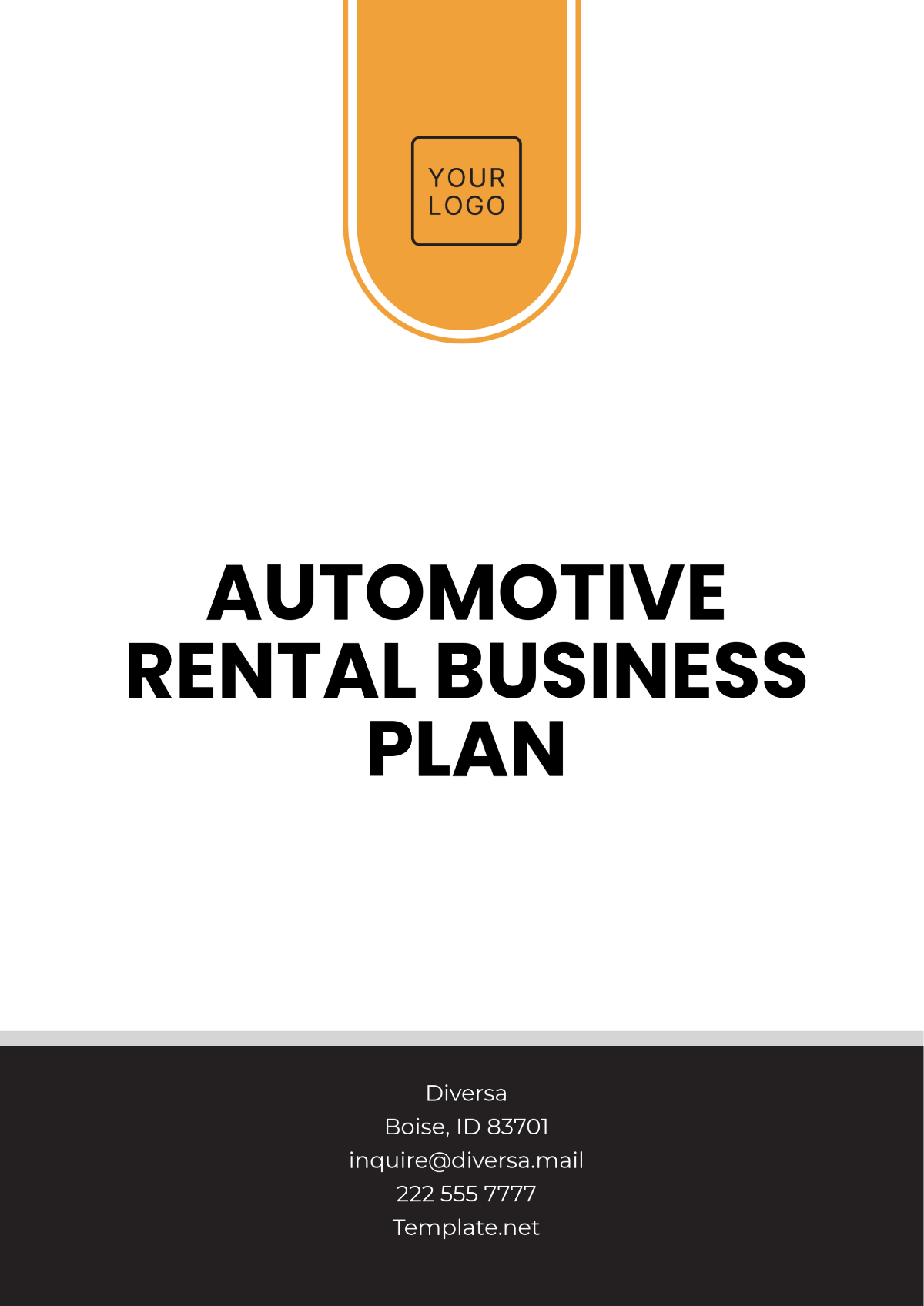 Automotive Rental Business Plan Template - Edit Online & Download