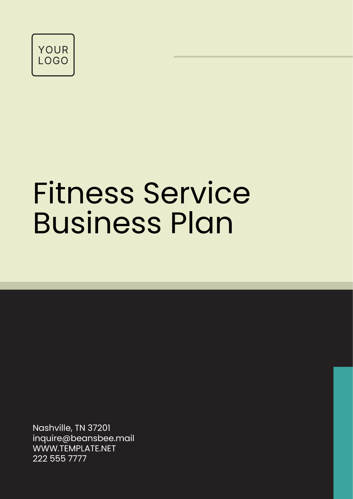 Fitness Service Business Plan Template - Edit Online & Download