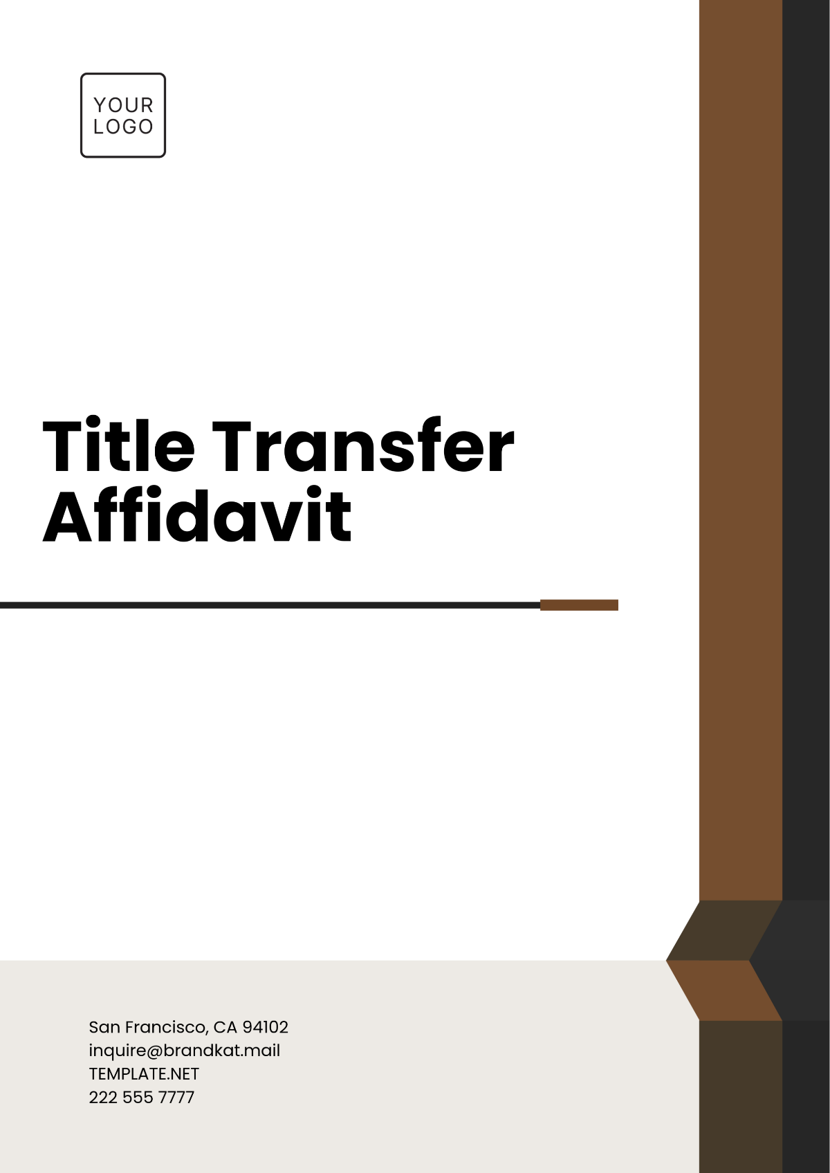 Free Title Transfer Affidavit Template