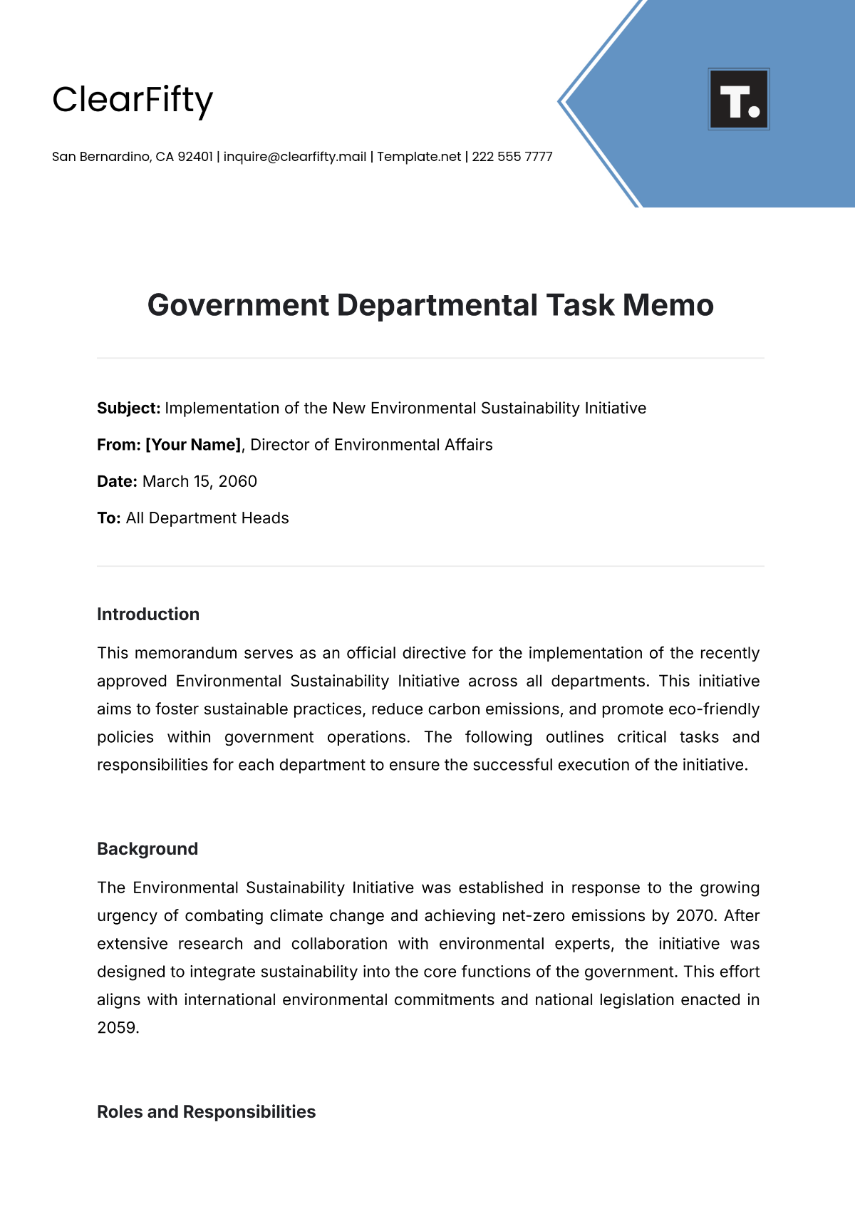 Free Government Memo Templates to Edit Online and Print