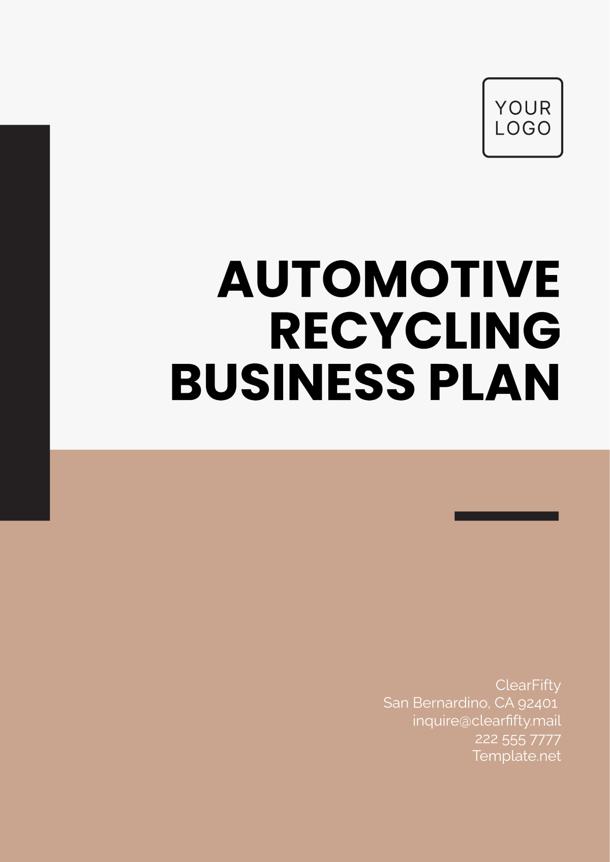 Automotive Recycling Business Plan Template - Edit Online & Download