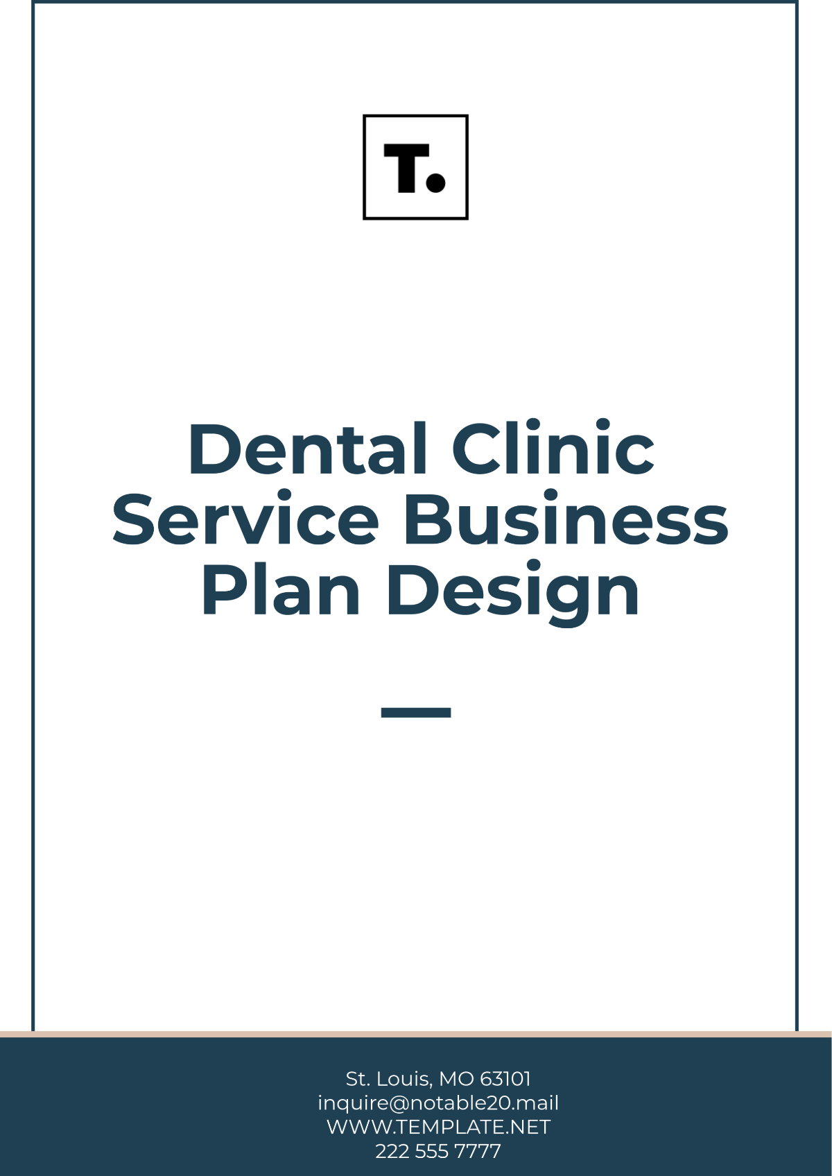 Dental Clinic Service Business Plan Design Template - Edit Online & Download