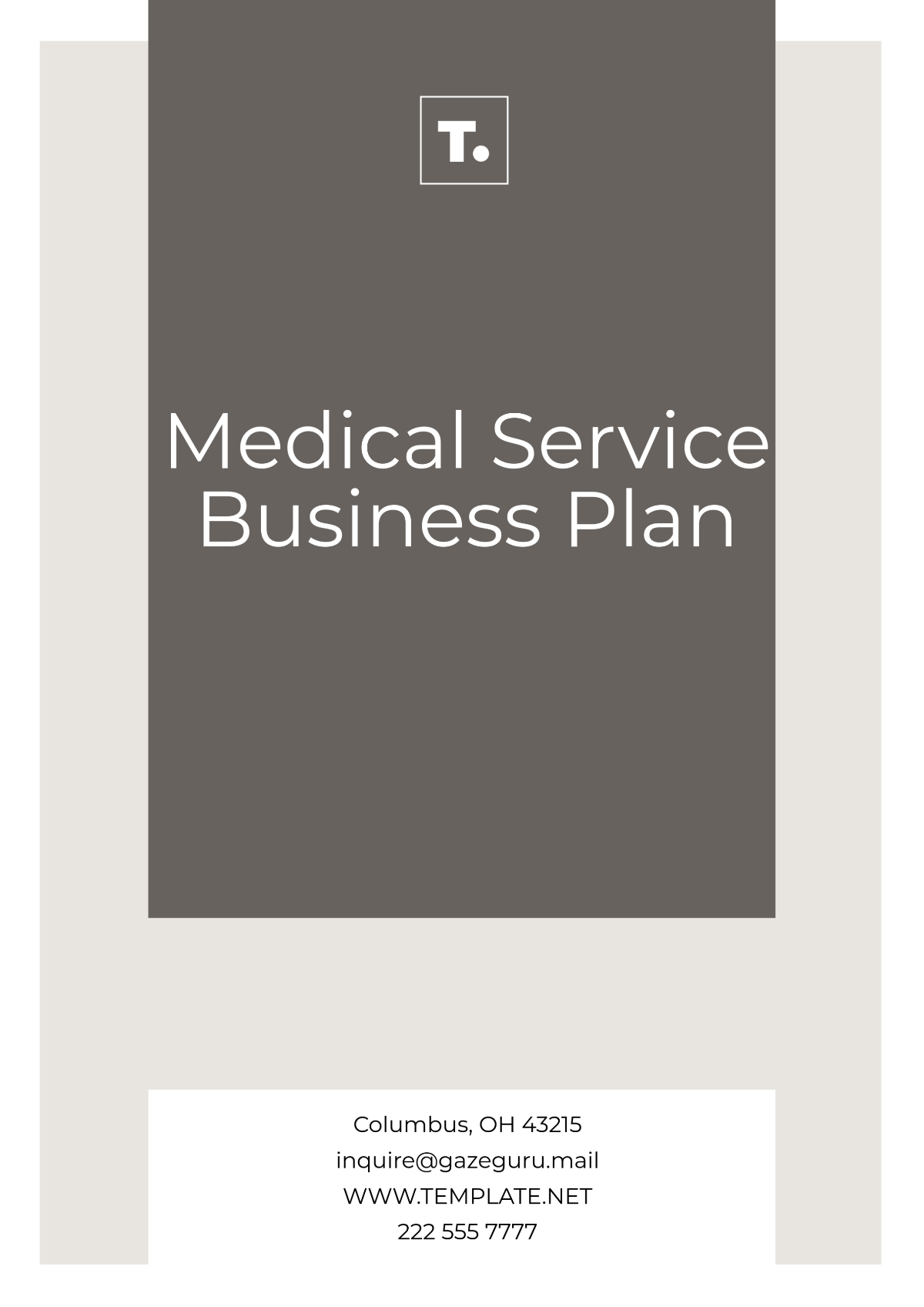 Medical Service Business Plan Template - Edit Online & Download