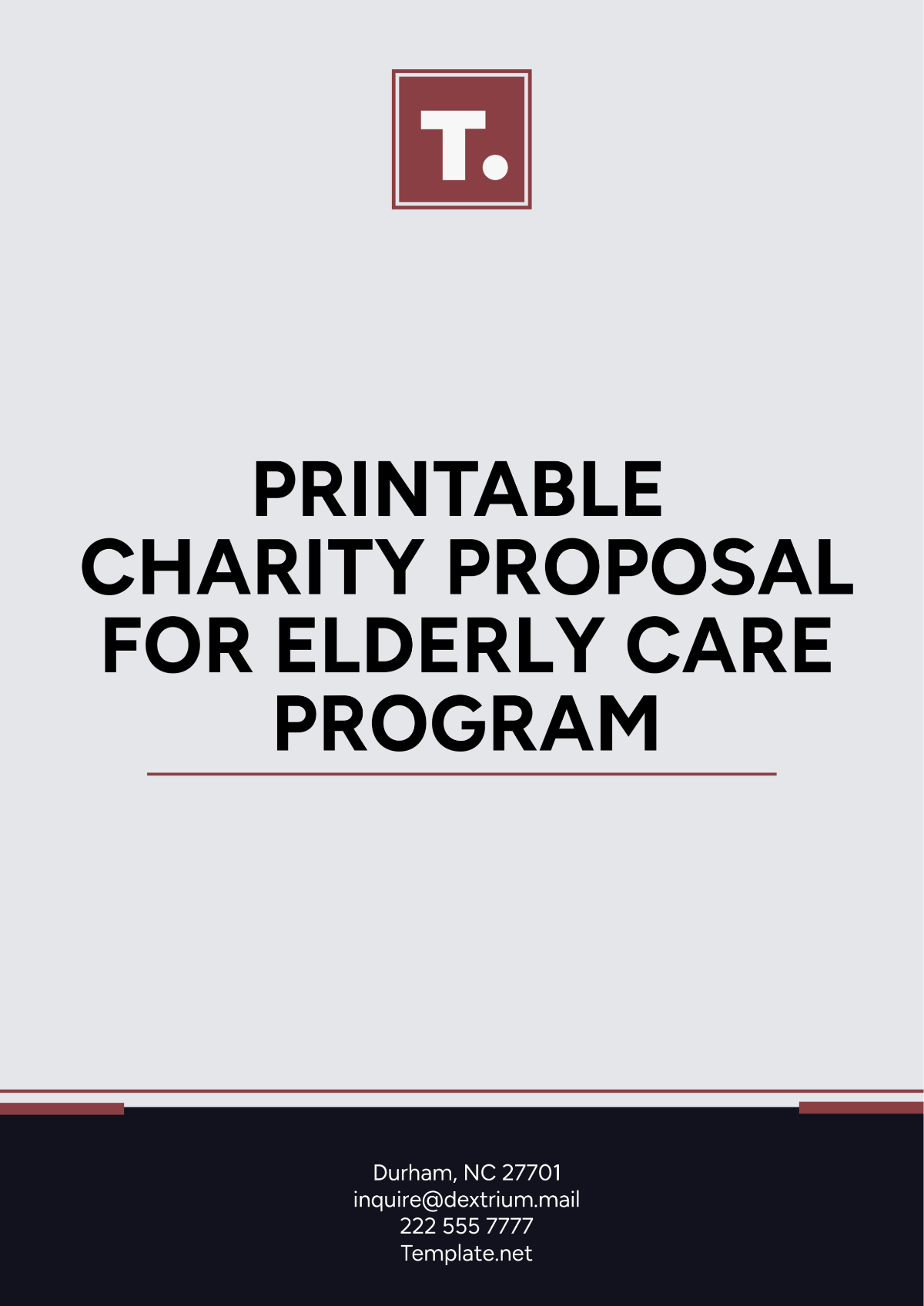 Printable Charity Proposal for Elderly Care Program Template - Edit Online & Download