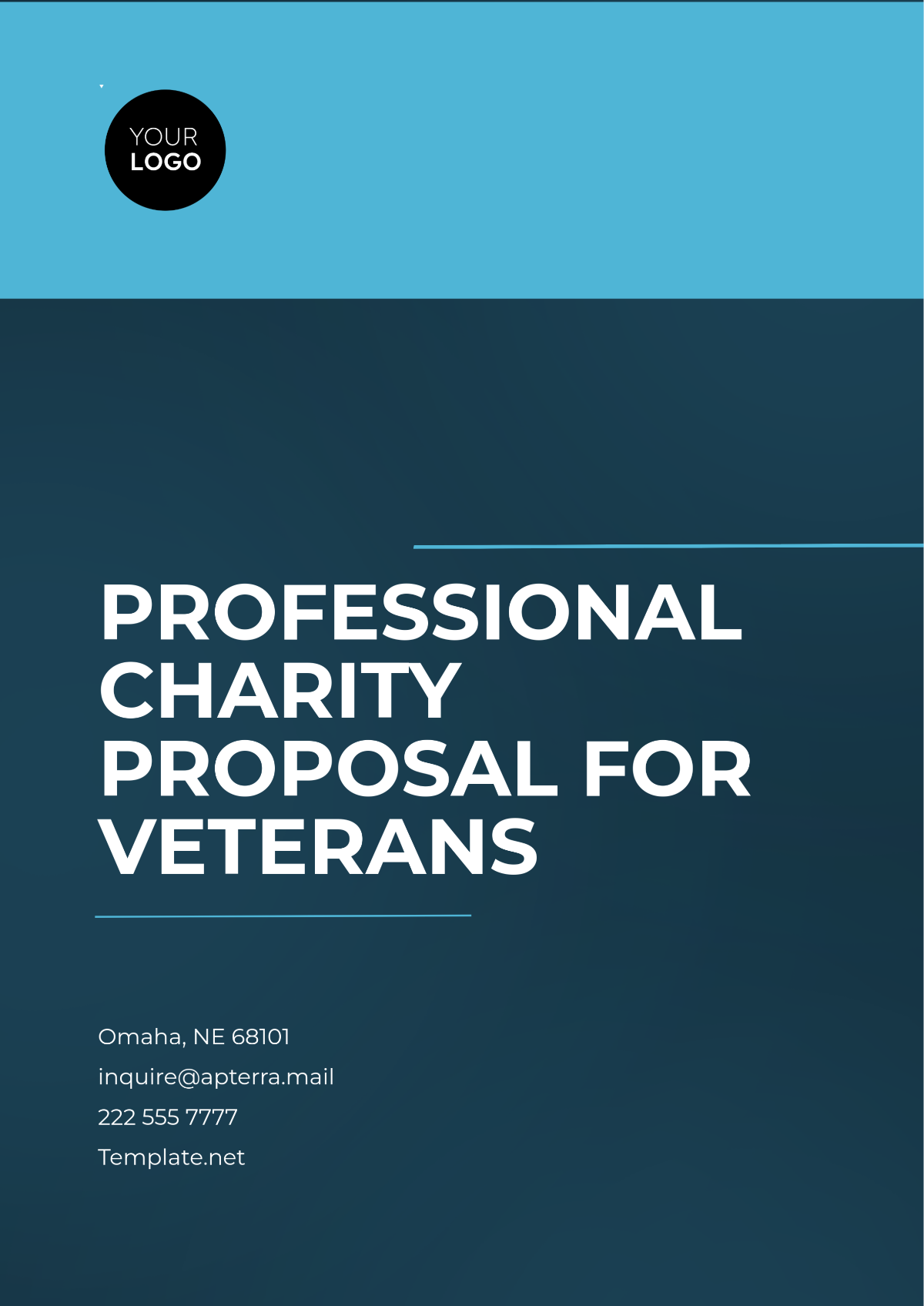 Professional Charity Proposal for Veterans Template - Edit Online & Download