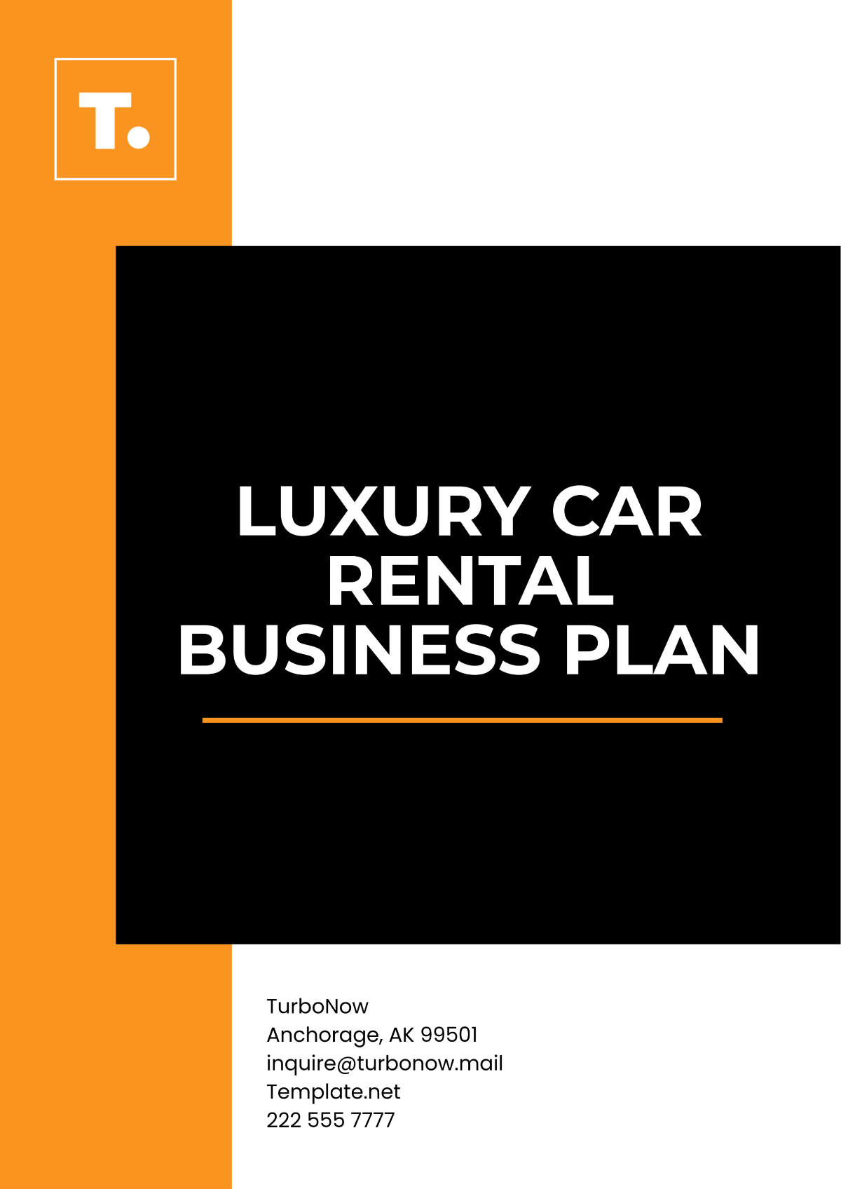 Luxury Car Rental Business Plan Template - Edit Online & Download