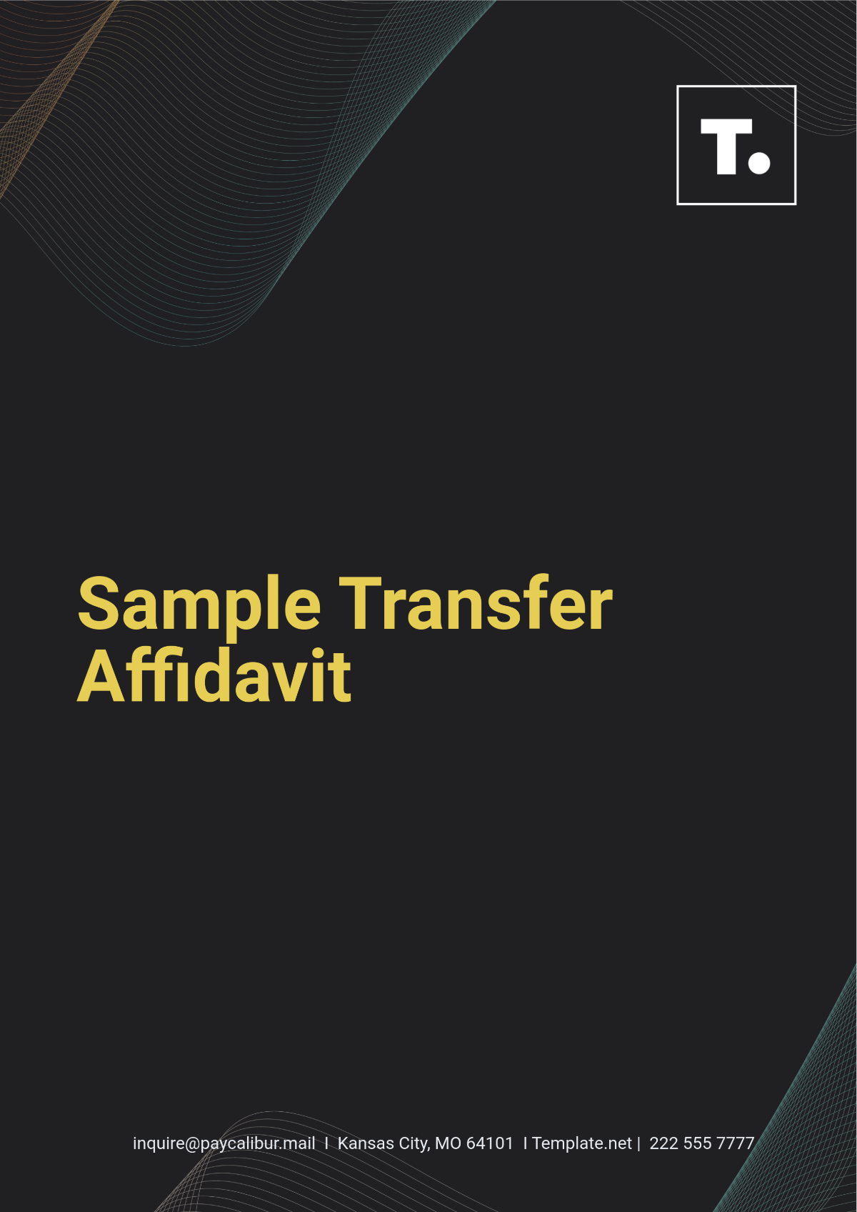 Free Sample Transfer Affidavit Template