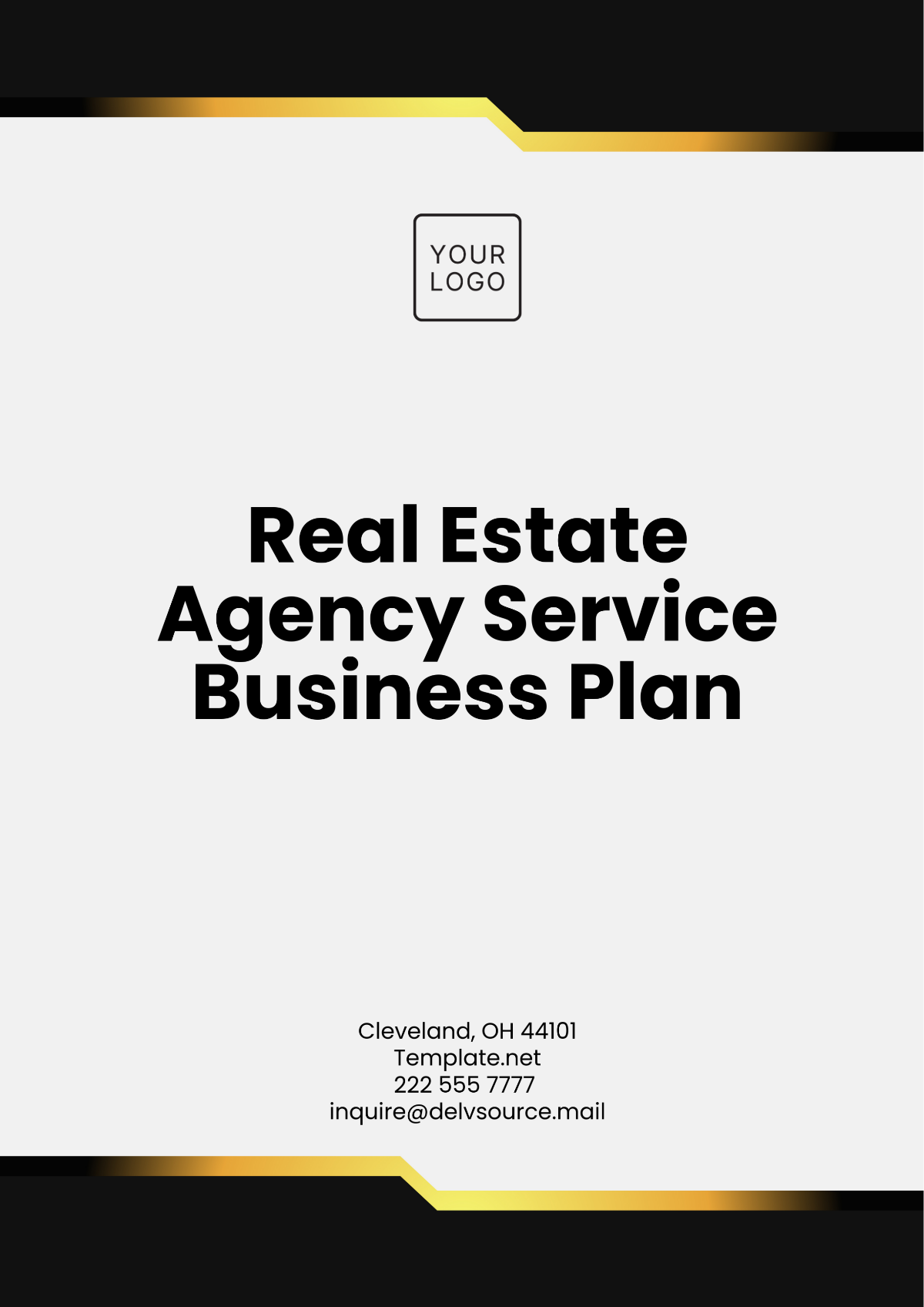 Real Estate Agency Service Business Plan Template - Edit Online & Download