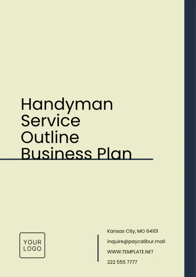 Free Handyman Service Outline Business Plan Template to Edit Online