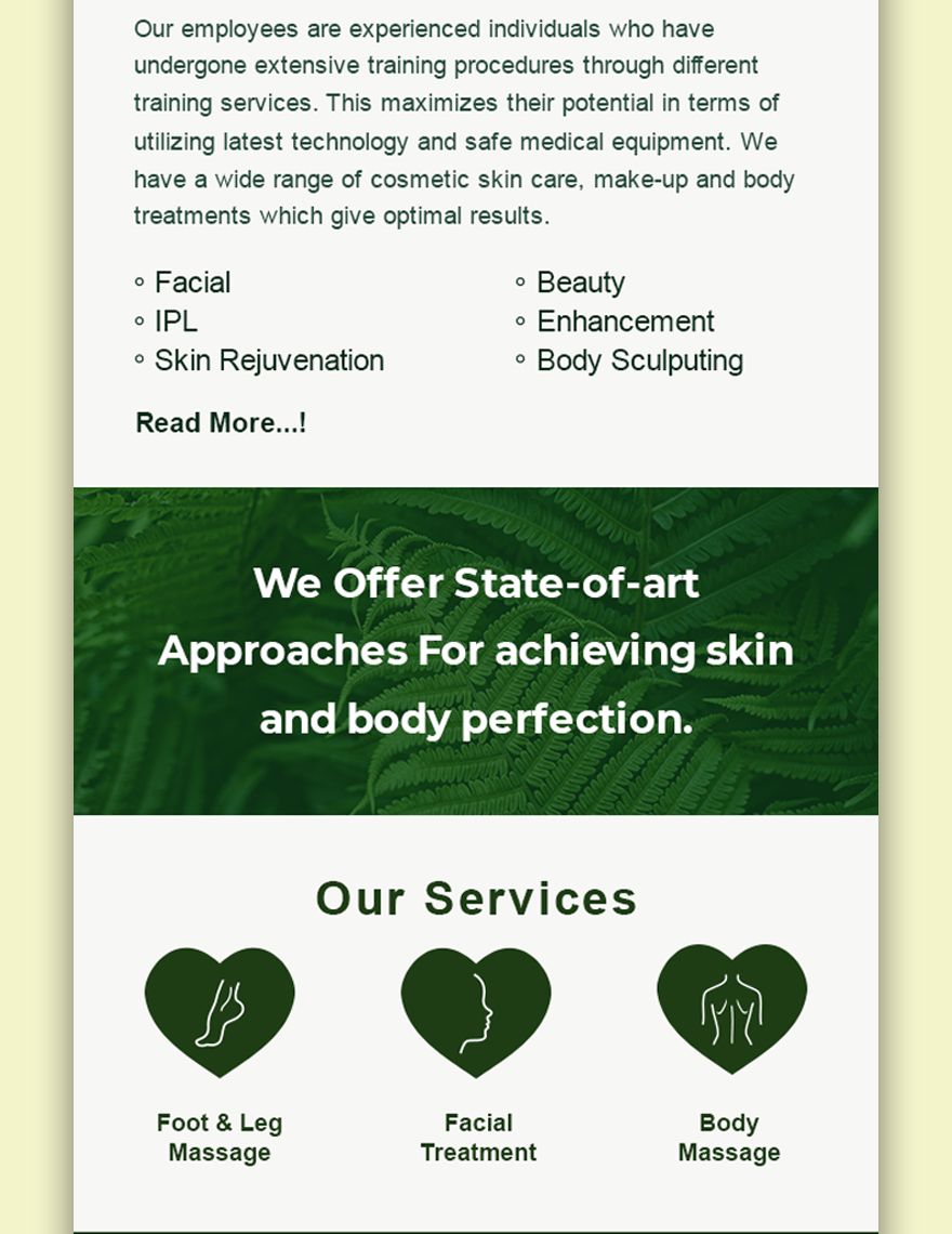 Skin Beauty Clinic Email Newsletter Template
