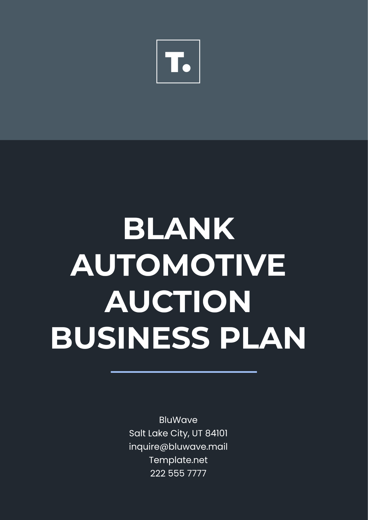 Blank Automotive Auction Business Plan Template - Edit Online & Download