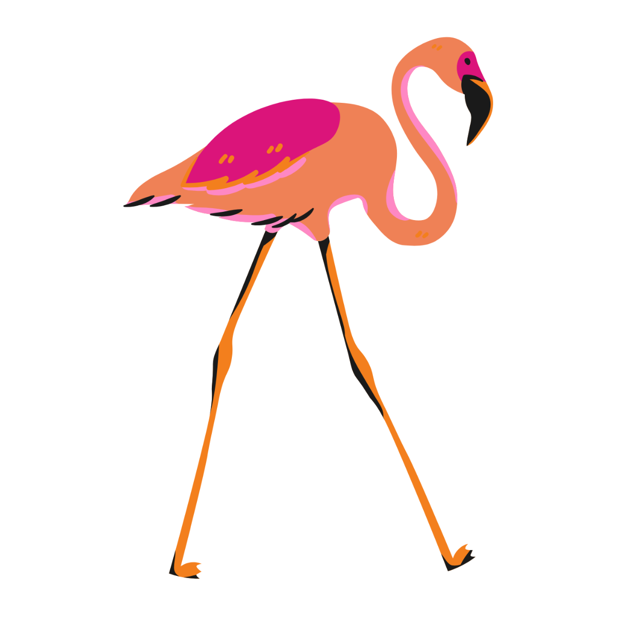 Elegant Flamingo Clipart - Edit Online | Template.net