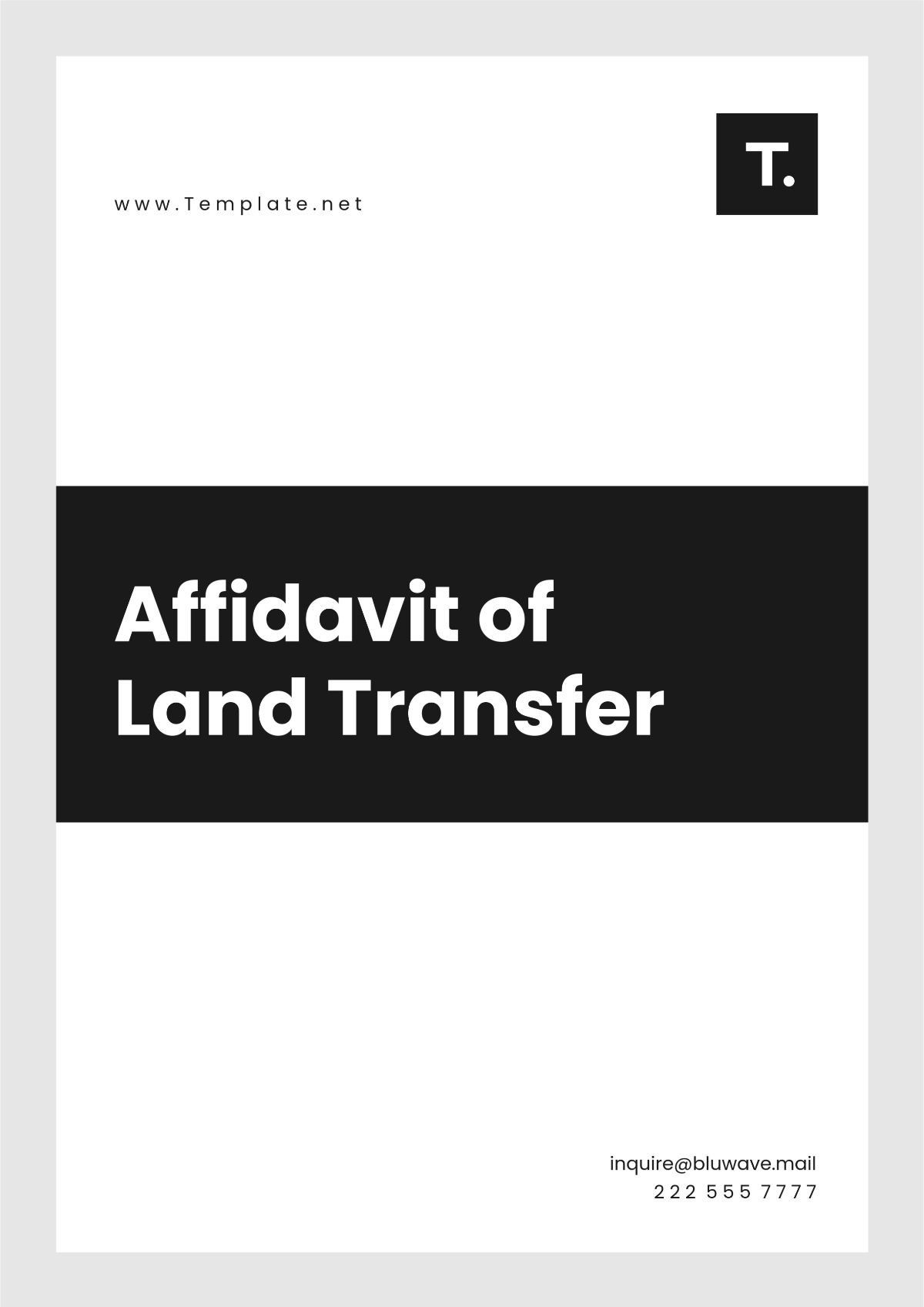 Free Affidavit of Land Transfer Template