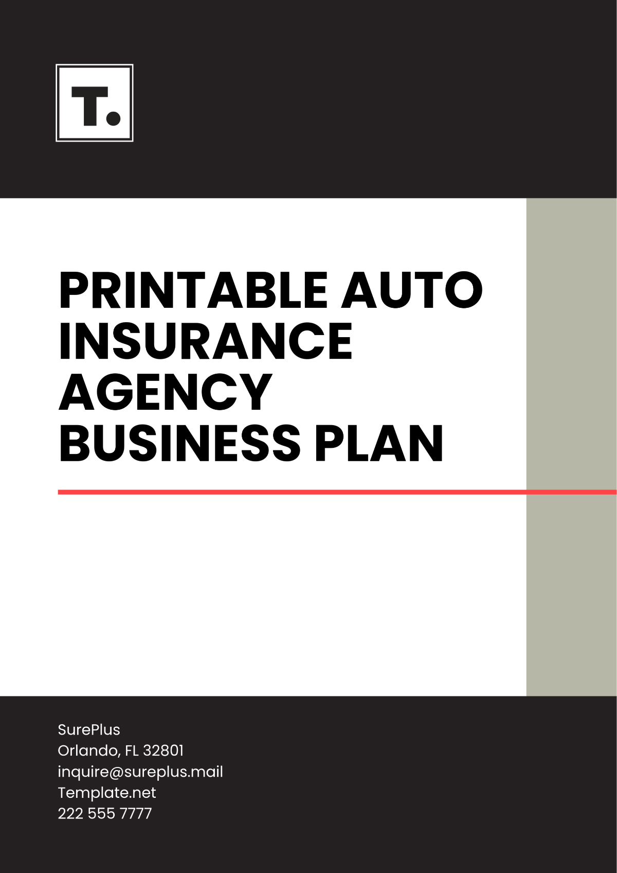 Printable Auto Insurance Agency Business Plan Template - Edit Online & Download