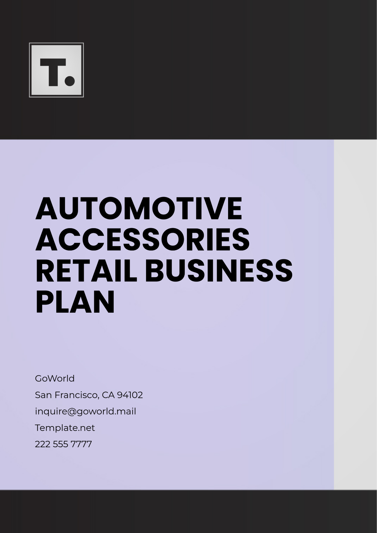 Automotive Accessories Retail Business Plan Template - Edit Online & Download