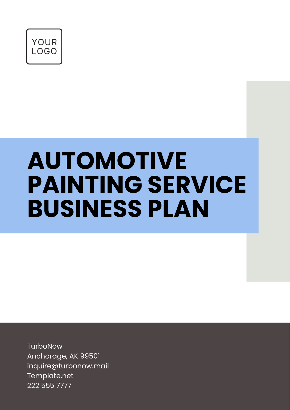 Automotive Painting Service Business Plan Template - Edit Online & Download