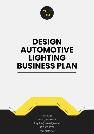 Free Design Automotive Lighting Business Plan Template to Edit Online