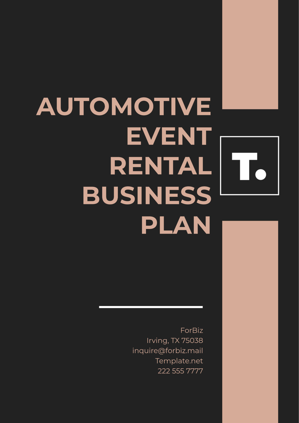 Automotive Event Rental Business Plan Template - Edit Online & Download