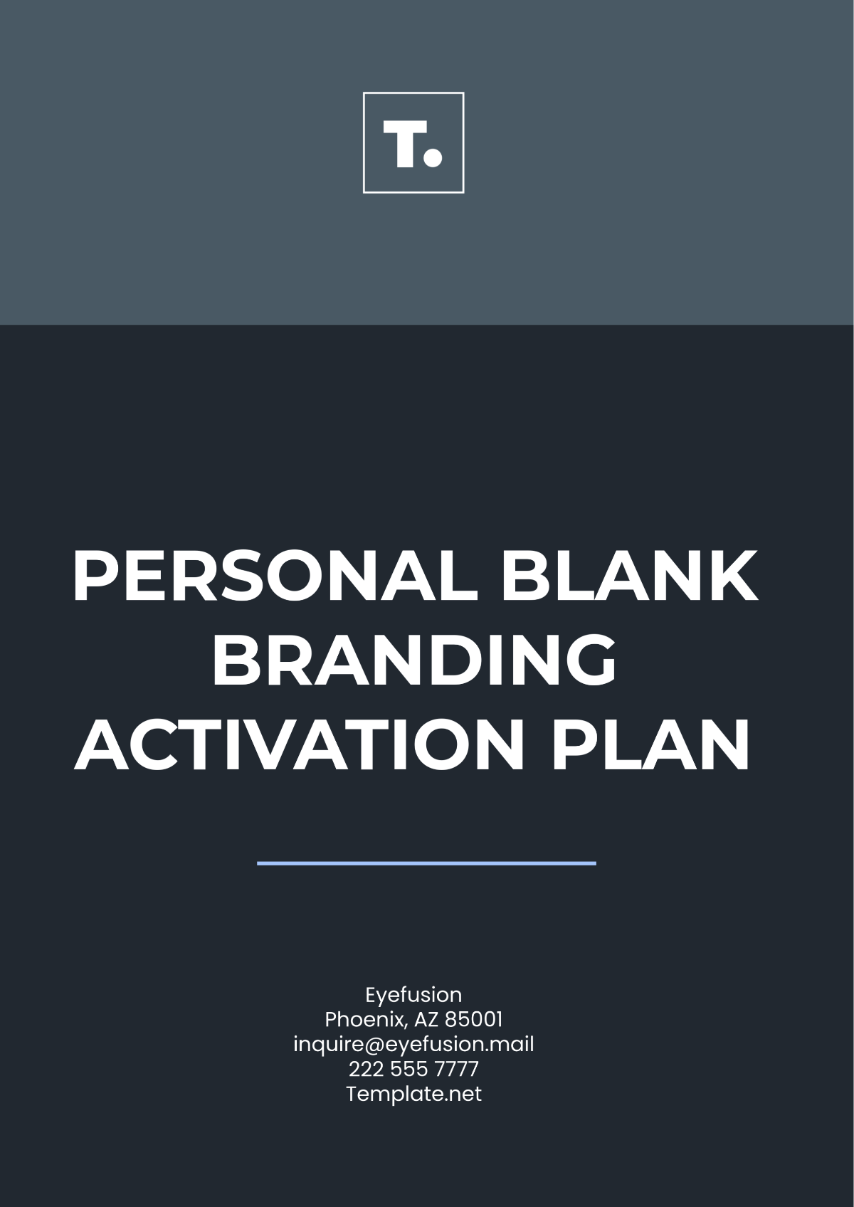 Personal Blank Branding Activation Plan Template - Edit Online & Download