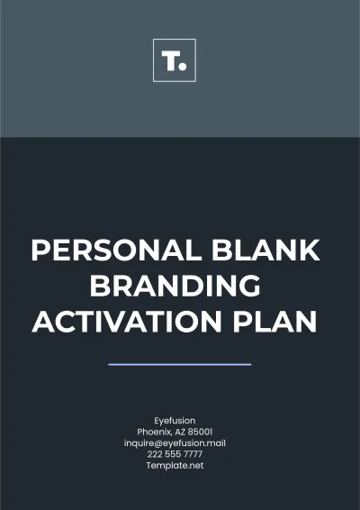 Free Personal Blank Branding Activation Plan Template to Edit Online